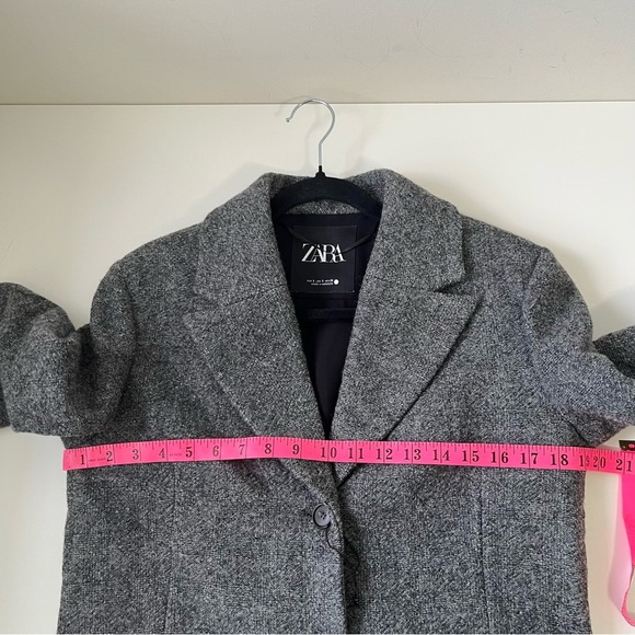ZARA WOMAN ZW COLLECTION Combined Wool Coat - Picture 11 of 13